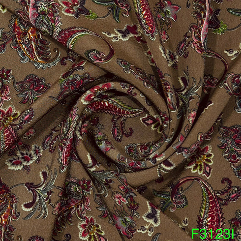 Printed Crepe Fabric-F3123